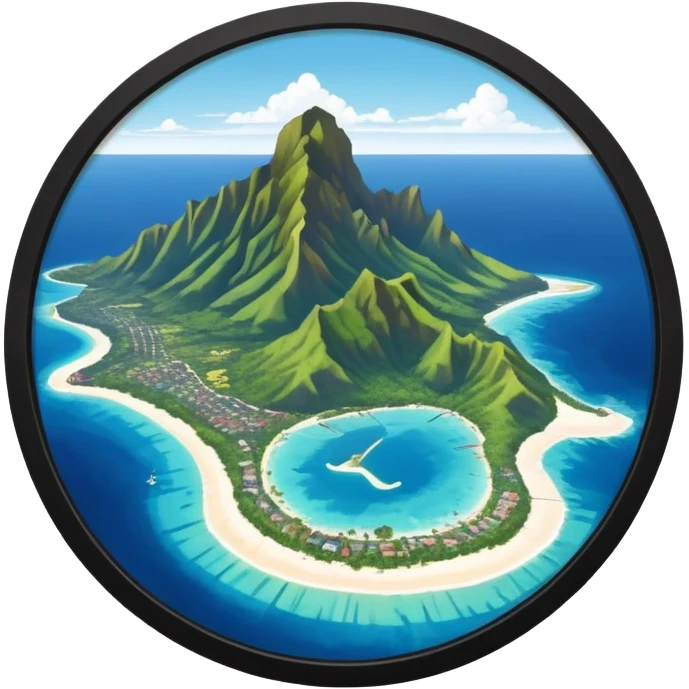 île de Moorea, vue Satellite emoji