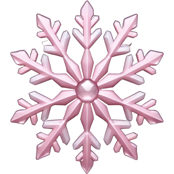 snow flake pale pink 3d icy translucent texture emoji