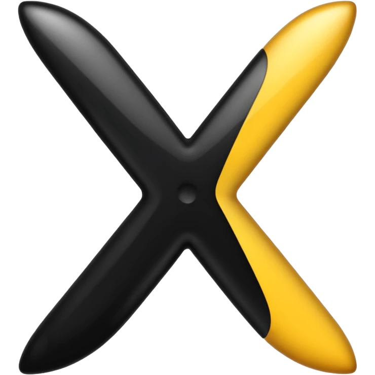 make a letter x emoji in the color black and make the background transparent emoji