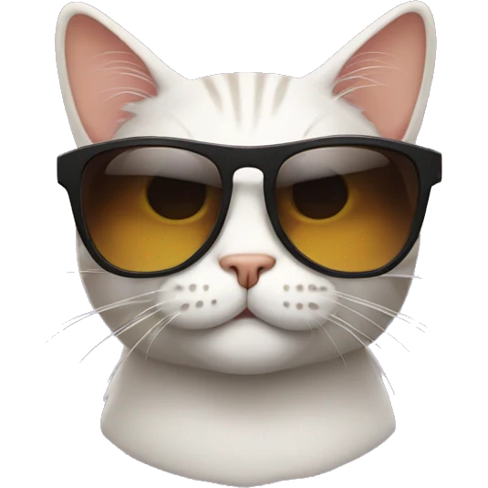 Cat with sunglasses emoji