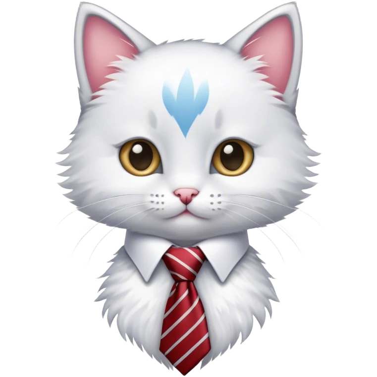 kitten wearing a big necktie emoji