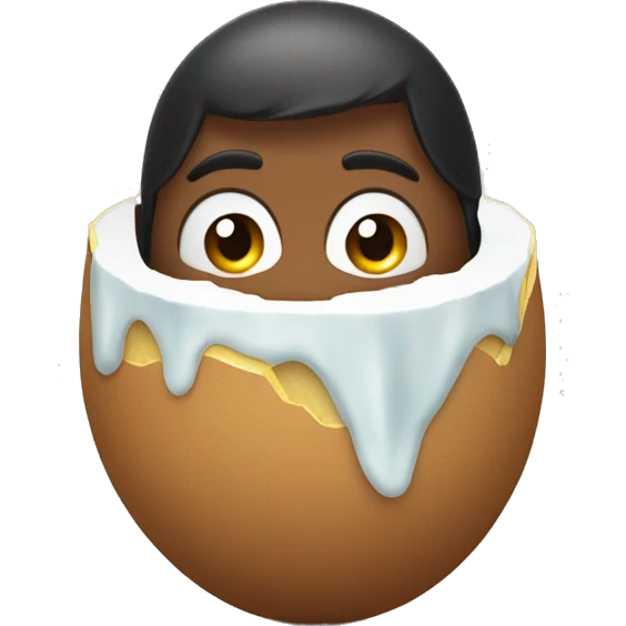 Crack a whip on an egg shell emoji