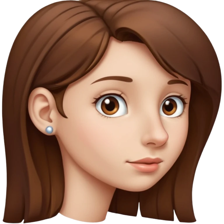 Girl with very very big Nose, side view emoji