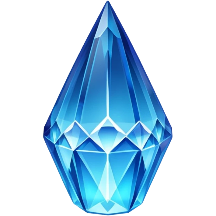 Long blue glowing crystal  emoji