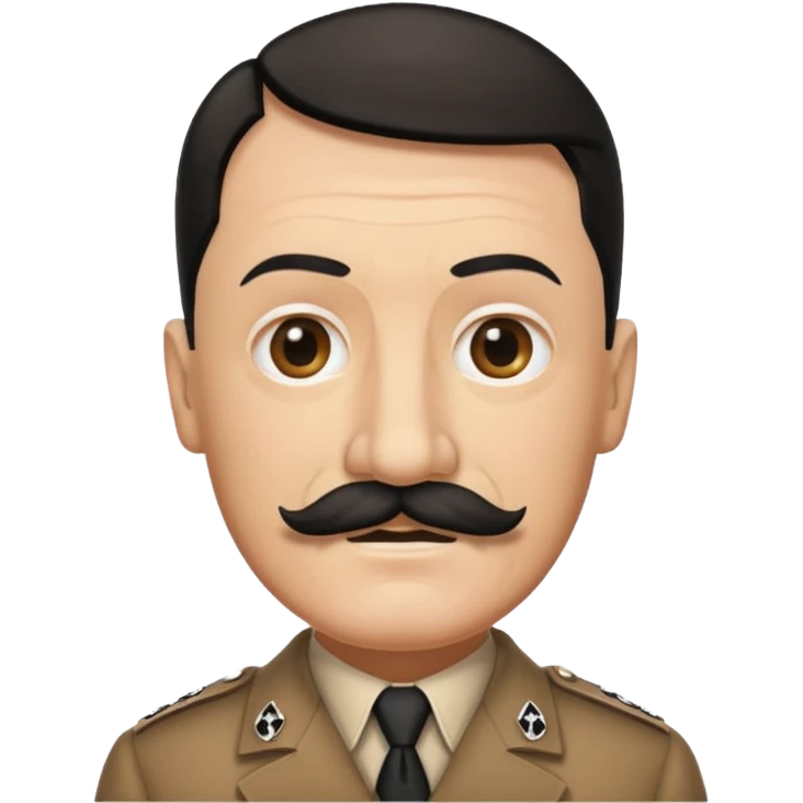 Je veux un emoji représentant adolf Hitler portant une moustache noir et carré emoji