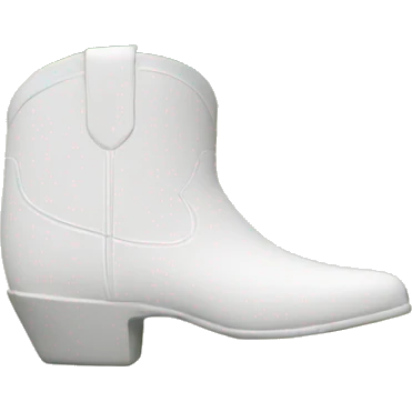 White cowgirl boot vase growing a palm emoji
