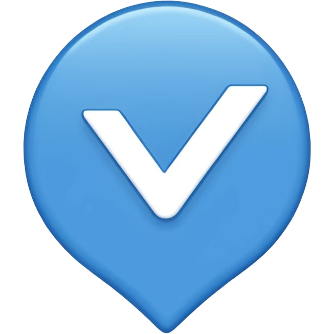 Logo centang biru emoji