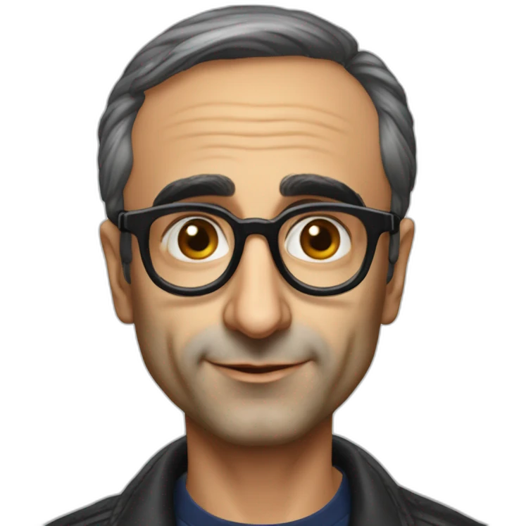 Eric Zemmour avec des lunettes de soleil emoji
