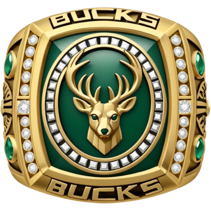 Milwaukee bucks championship ring facing front emoji