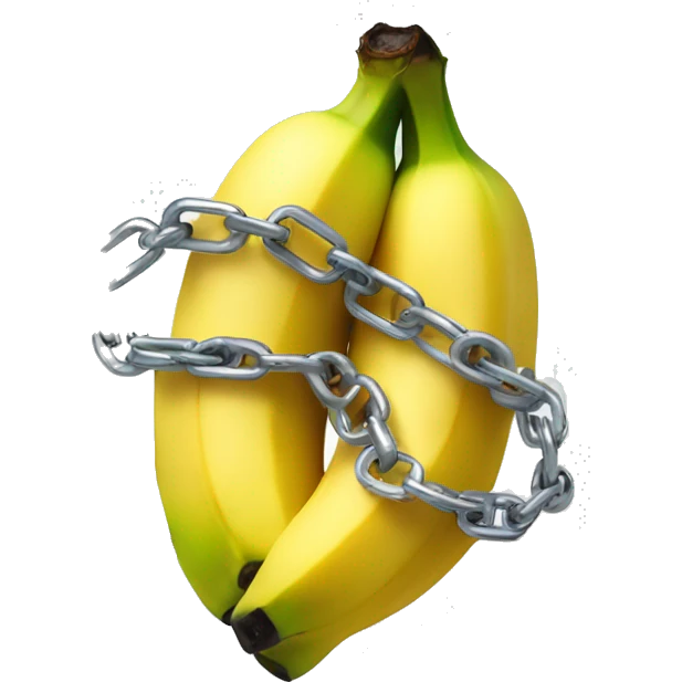 Bananas wrapped in a chain emoji