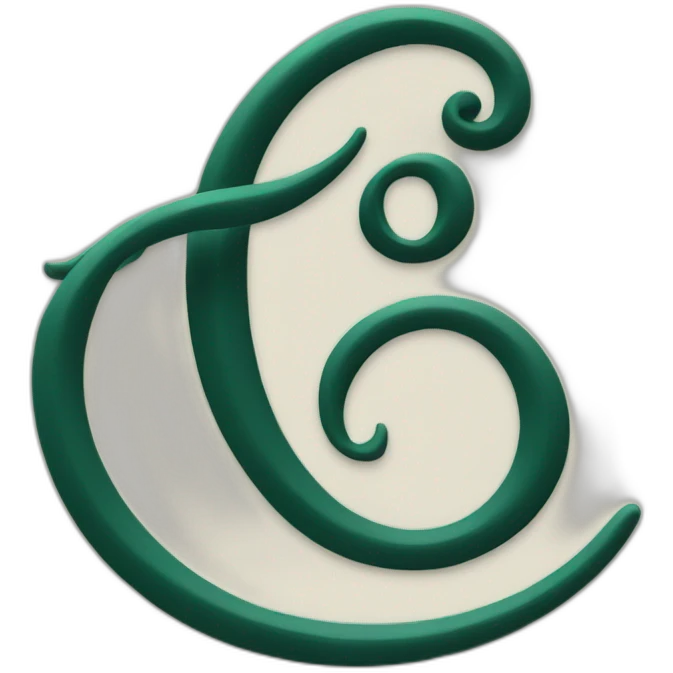 Calligraphic C letter emoji