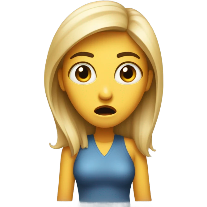 woman scared and shocked full height emoji