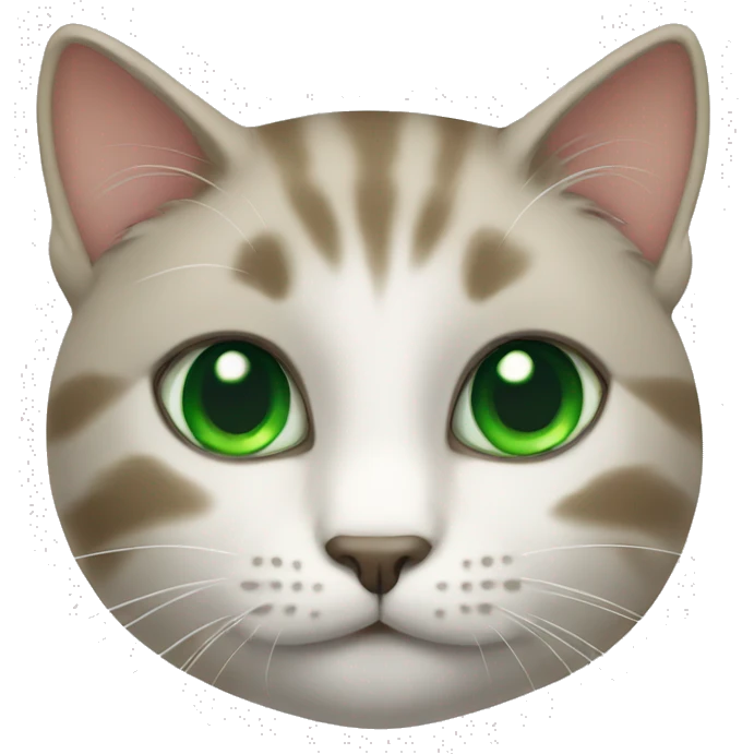 cat with green eyes emoji