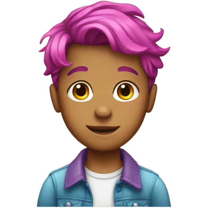 Boy with hair bow emoji