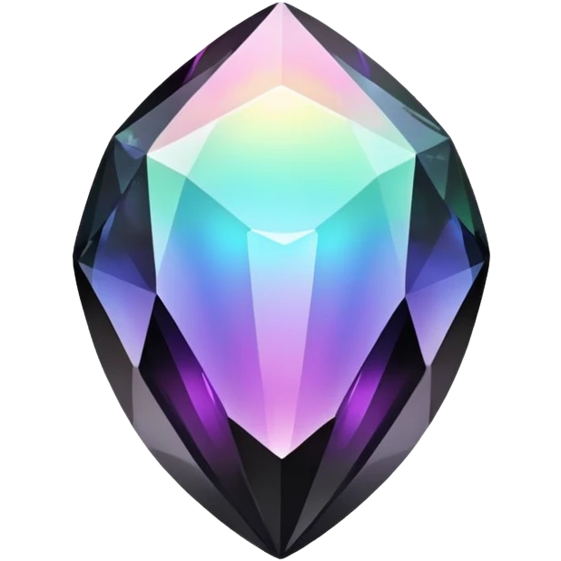  Iridescent black dark crystal emoji