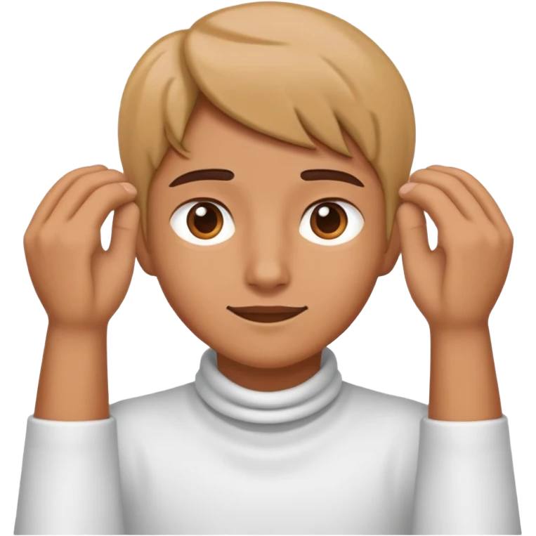 Human with hands around neck emoji