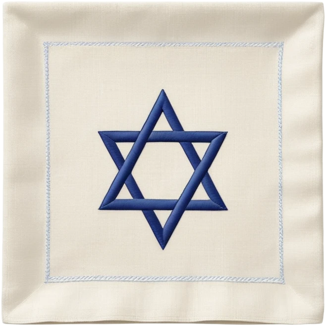 napkin with jewish star emoji
