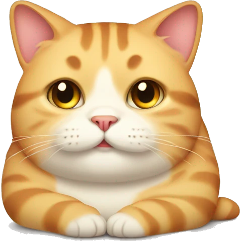 cute fat cat emoji