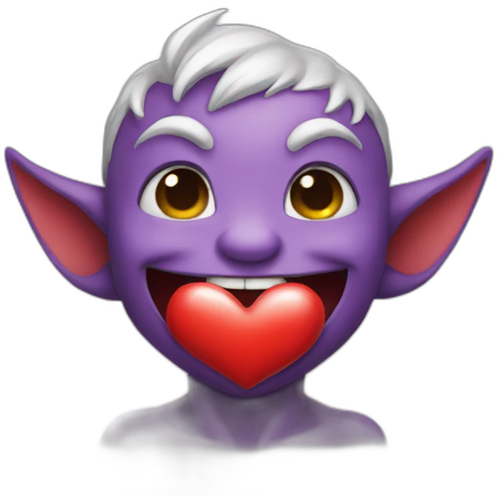 smiling imp kissing heart emoji