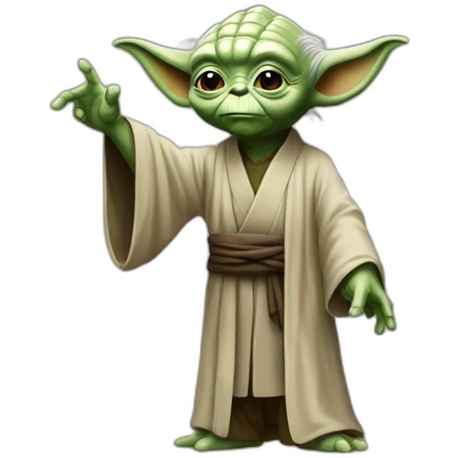 Yoda qui pointe du doigts emoji