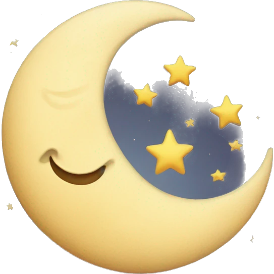 Moon stars book emoji