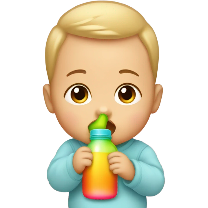 Baby drinking bottle  emoji