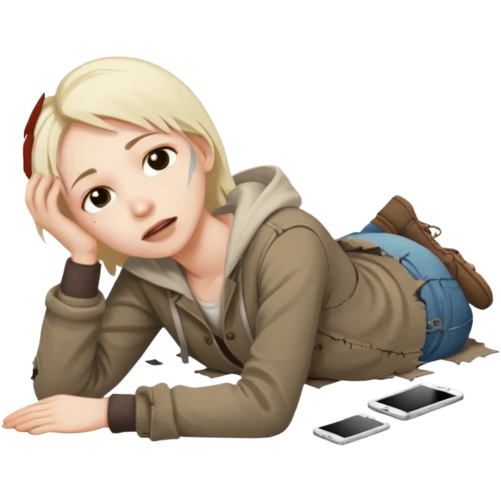 laying on the groud FALLEN emoji