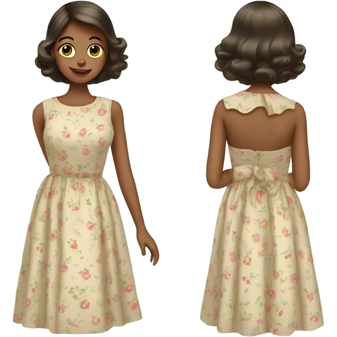 cute vintage dress emoji
