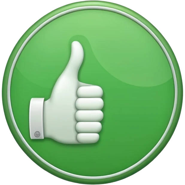 Make a plain green circle with a good sign emoji