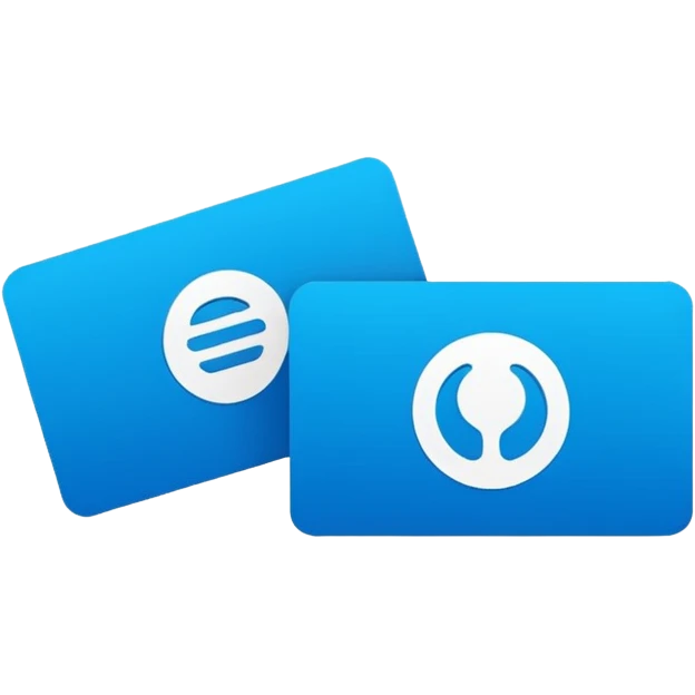 business card with a logo symbol emoji