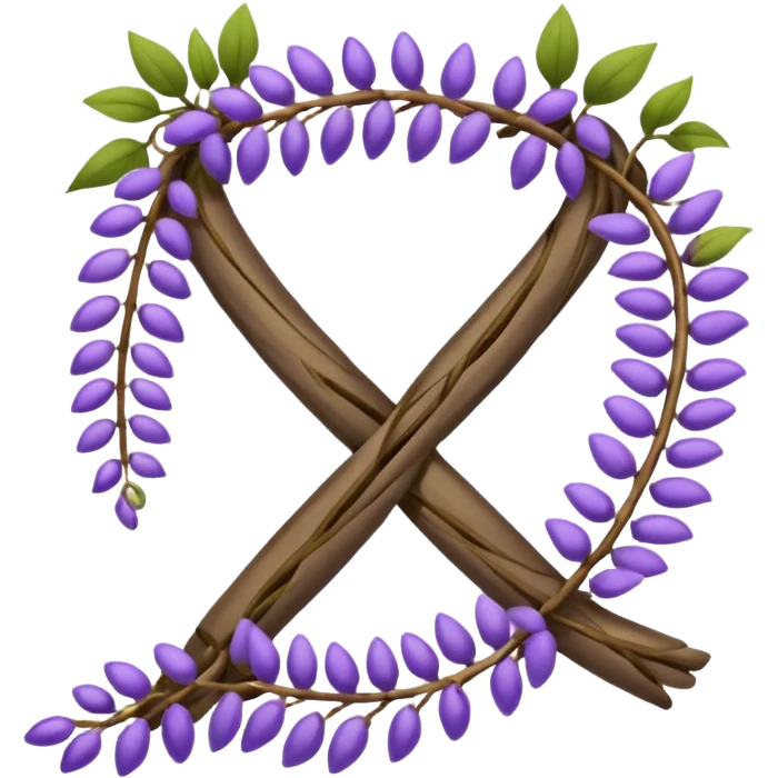 check mark made out of wisteria vine emoji