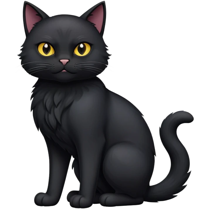 Black cat with big penis emoji