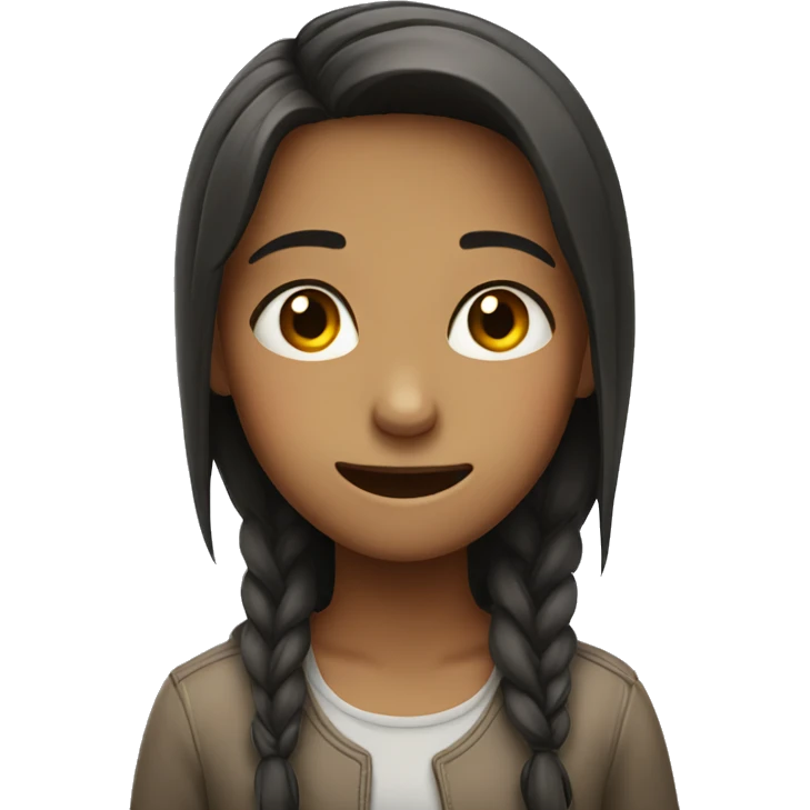 Girl smiling and crying  emoji