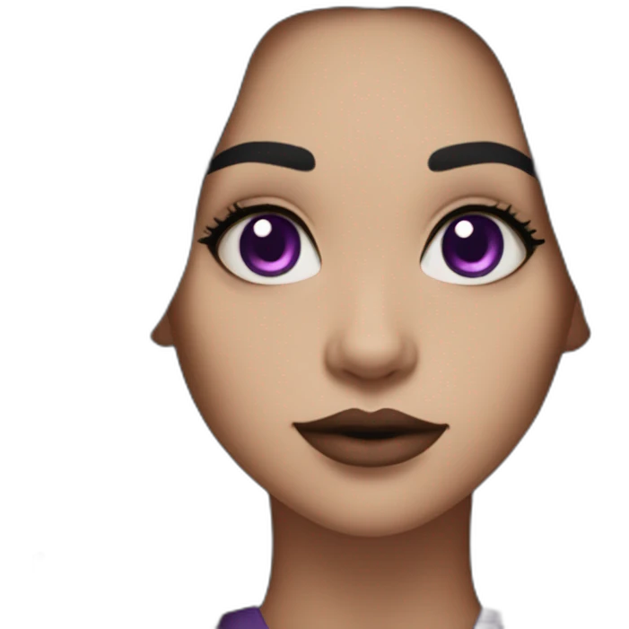 girl-light skin-purple eyes-witch-long black hair-big lips emoji
