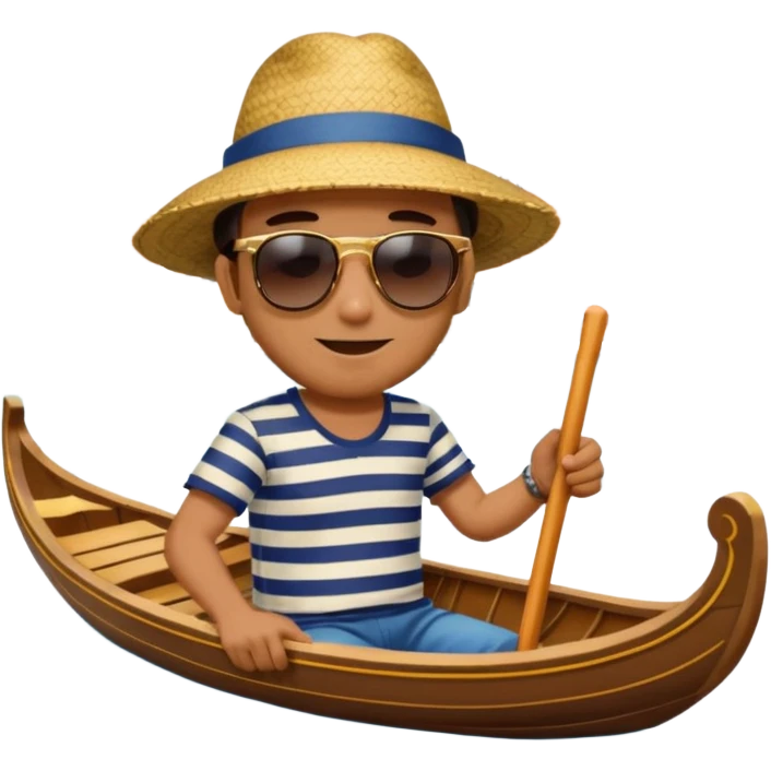 Ventian gondola with man emoji