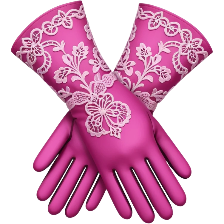 victorian gloves lace pattern pink emoji
