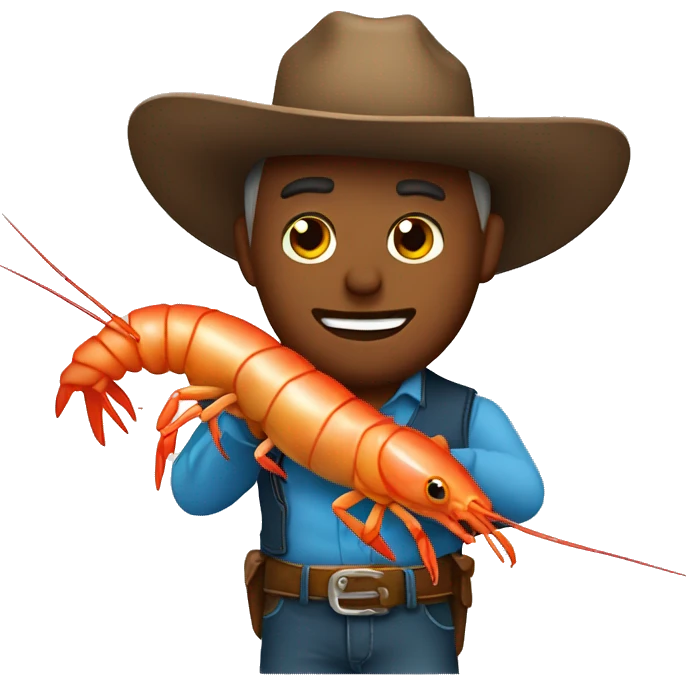 Cowboy shrimp emoji
