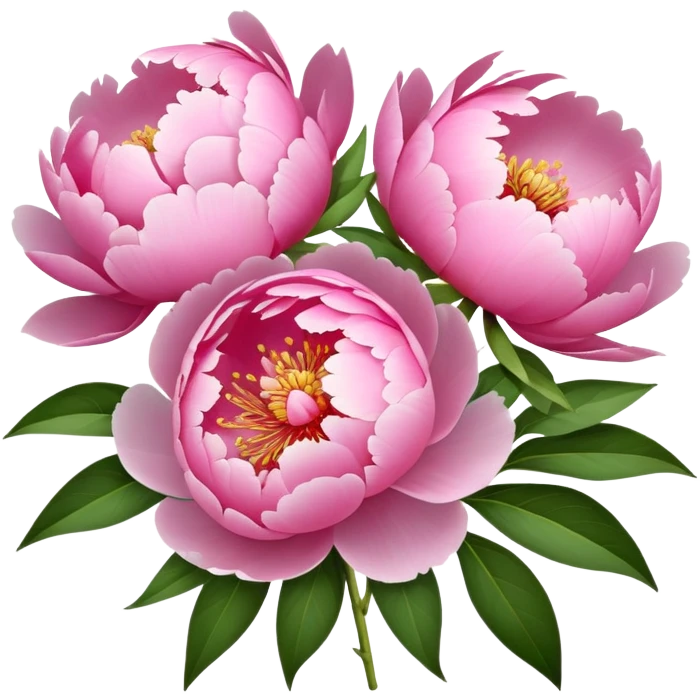 elegant bouquet of pink peonies emoji