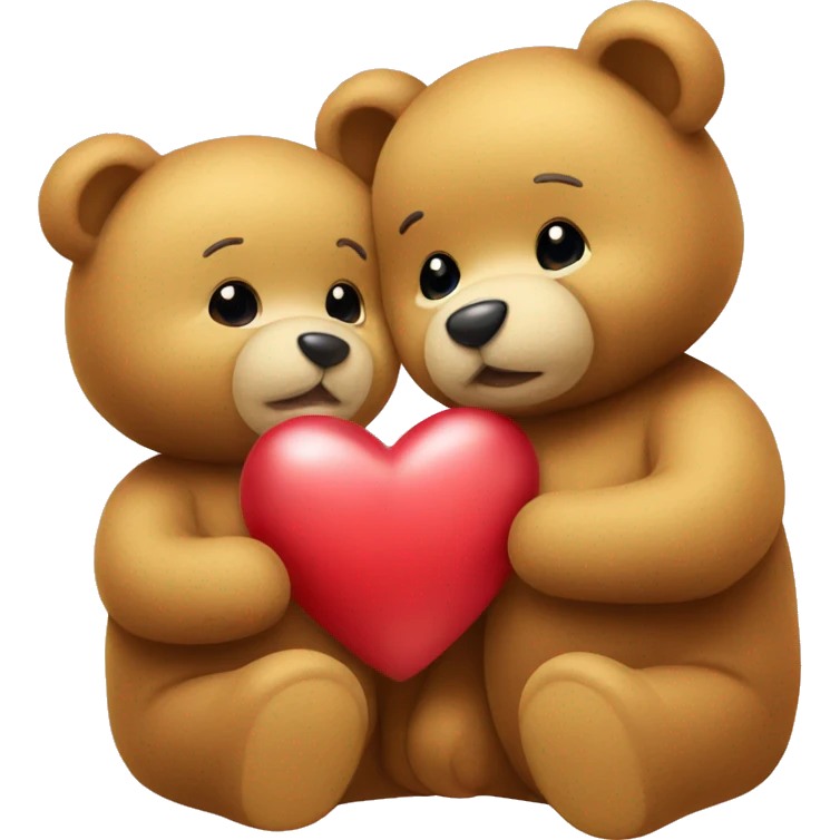 Teddies giving kiss hearts emoji