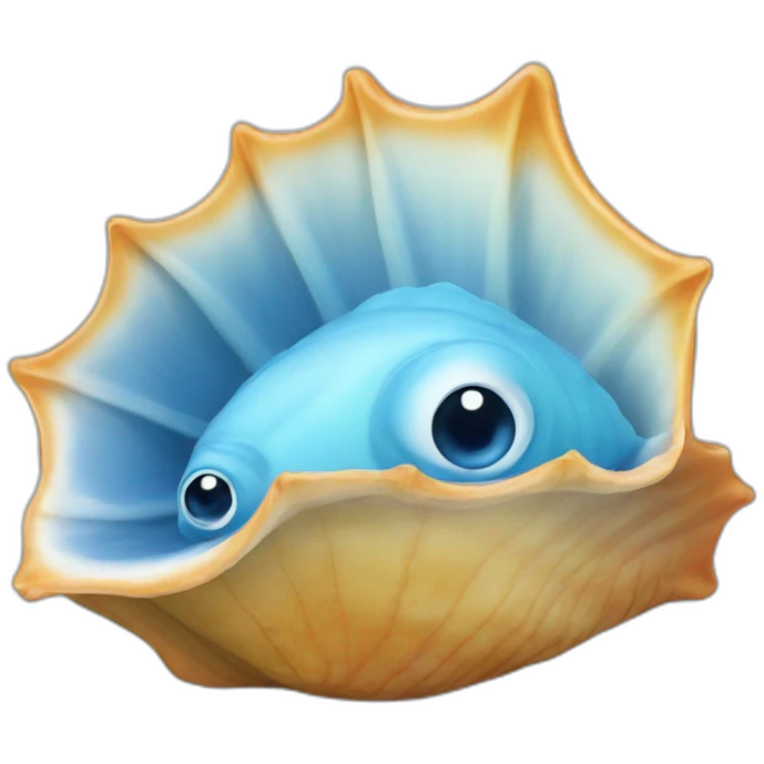 Blue conch emoji