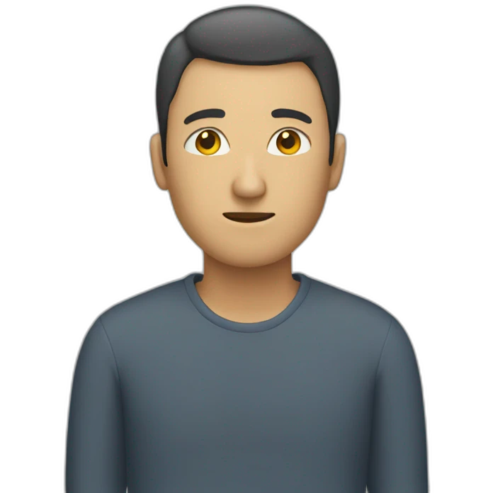 man with no face coding emoji