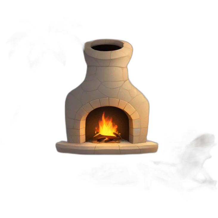beach with fire place emoji