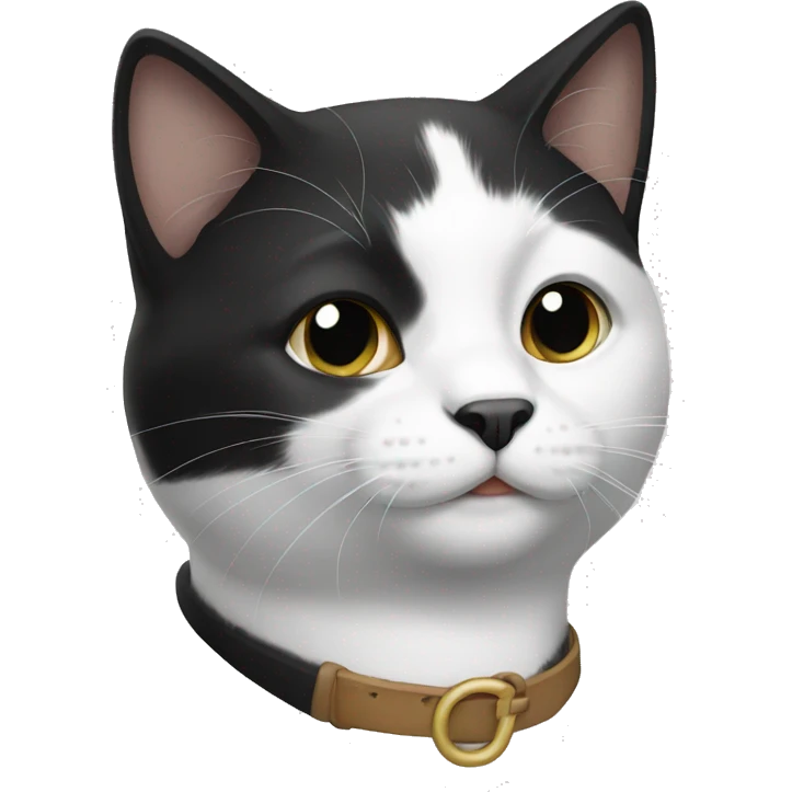 Black and white cat emoji