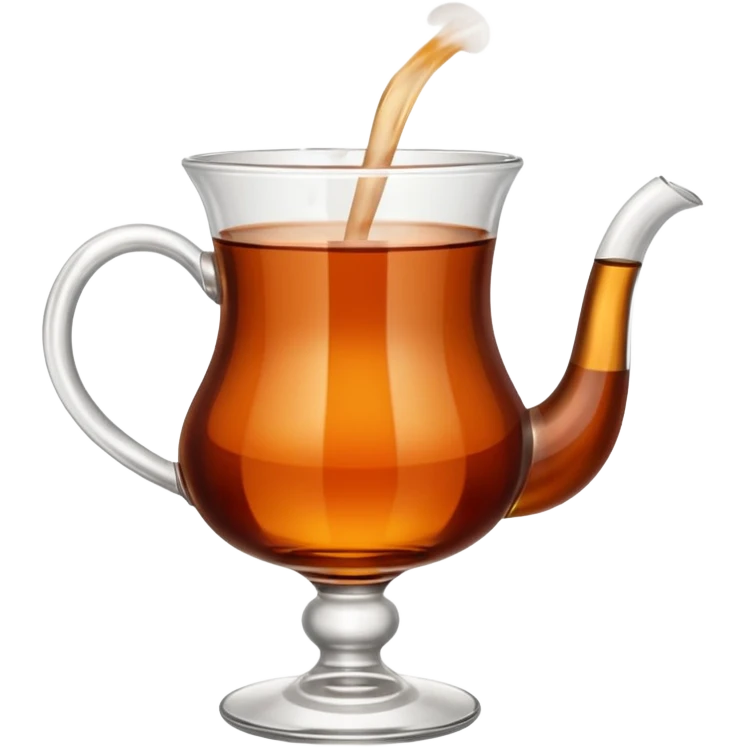 Turkish tea with a turkish glass emoji
