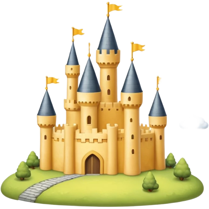 cloud yellow castle emoji
