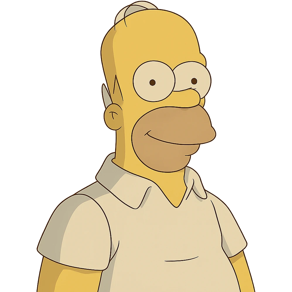 ghibli style Homer Simpson emoji