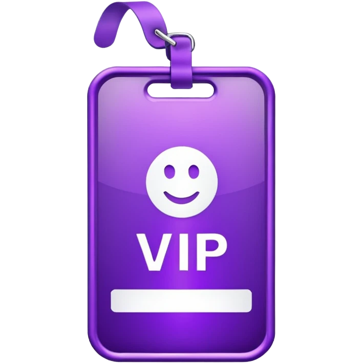 purple vip pass (iphone styled) emoji