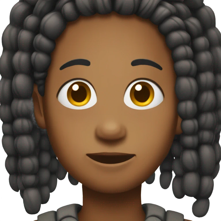Black person with braids  emoji