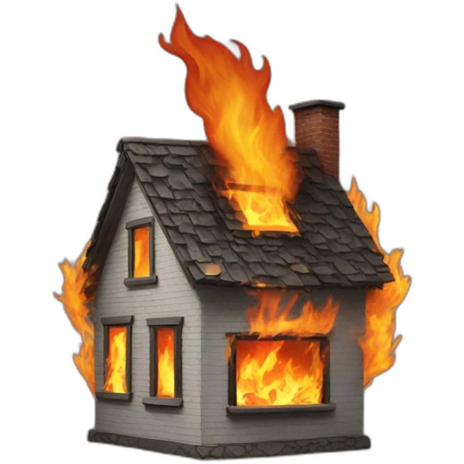 burning house emoji