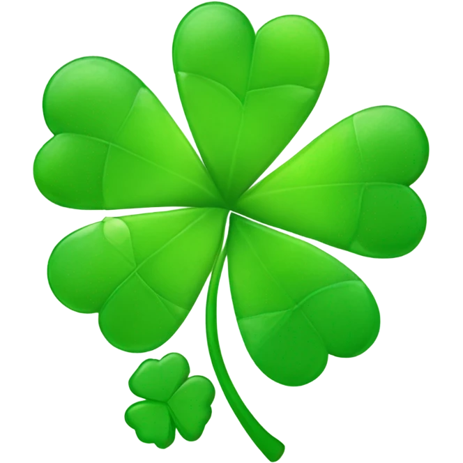 Bunch of 4 leaf and 3 leaf clovers and honey clover emoji